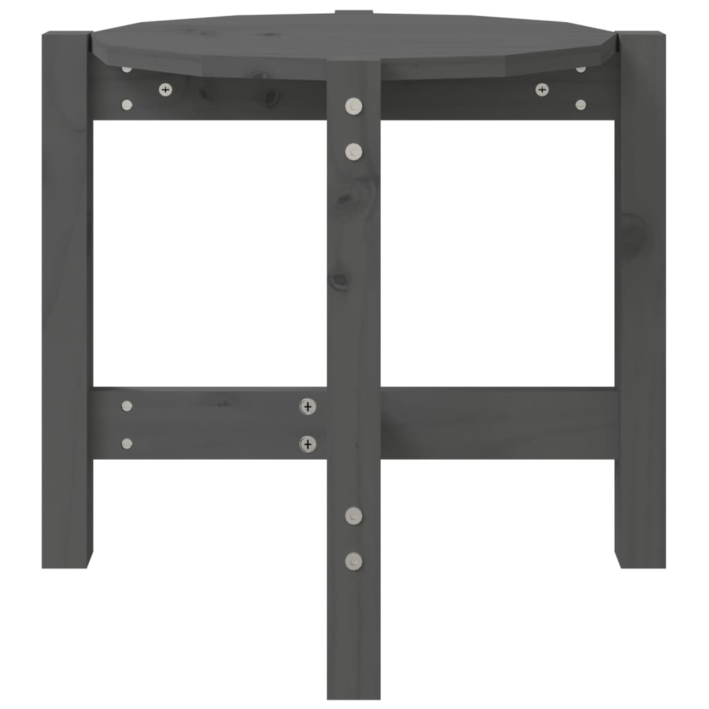 Table basse Gris Ø 52,5x45 cm Bois massif de pin - XIOS