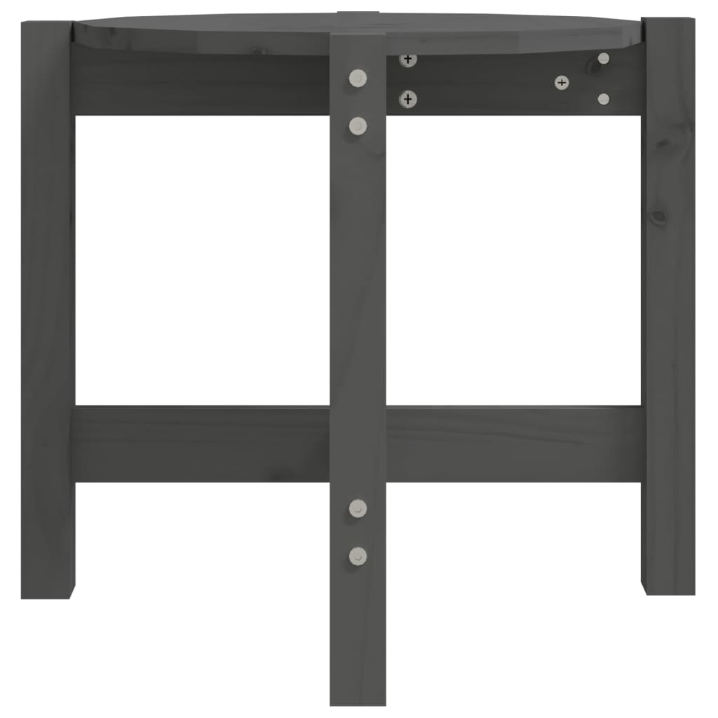 Table basse Gris Ø 52,5x45 cm Bois massif de pin - XIOS