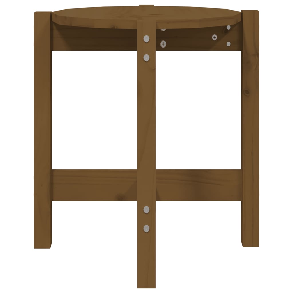 Table basse Marron miel Ø 42,5x45 cm Bois massif de pin - XIOS