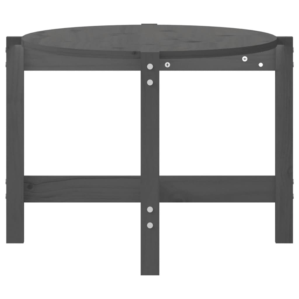 Table basse Gris 118x63x45 cm Bois massif de pin - XIOS