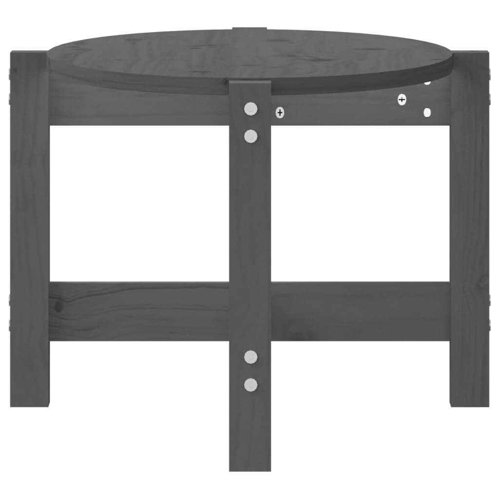 Table basse Gris 87x48x35 cm Bois massif de pin - XIOS