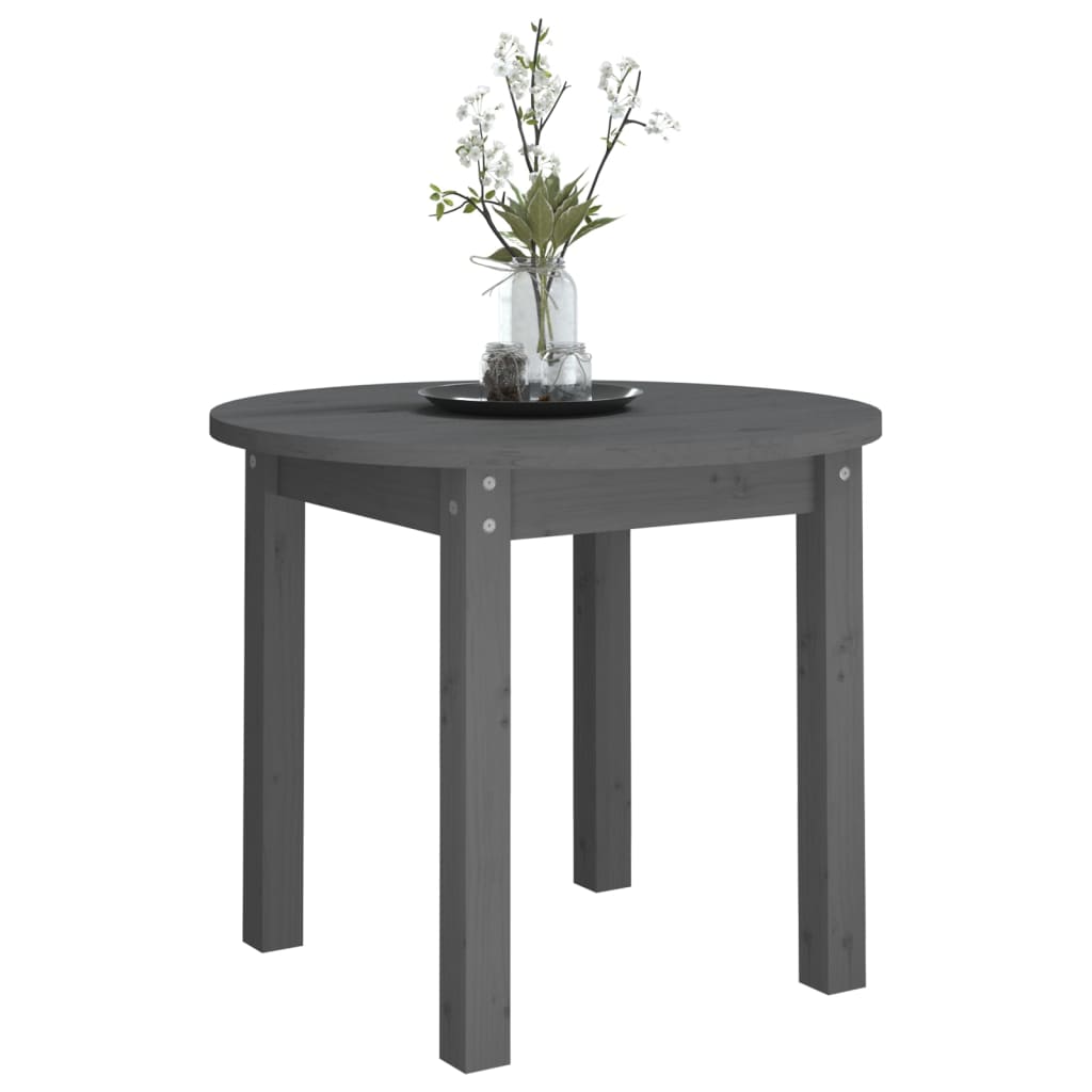 Table basse Gris Ø 55x45 cm Bois massif de pin - XIOS