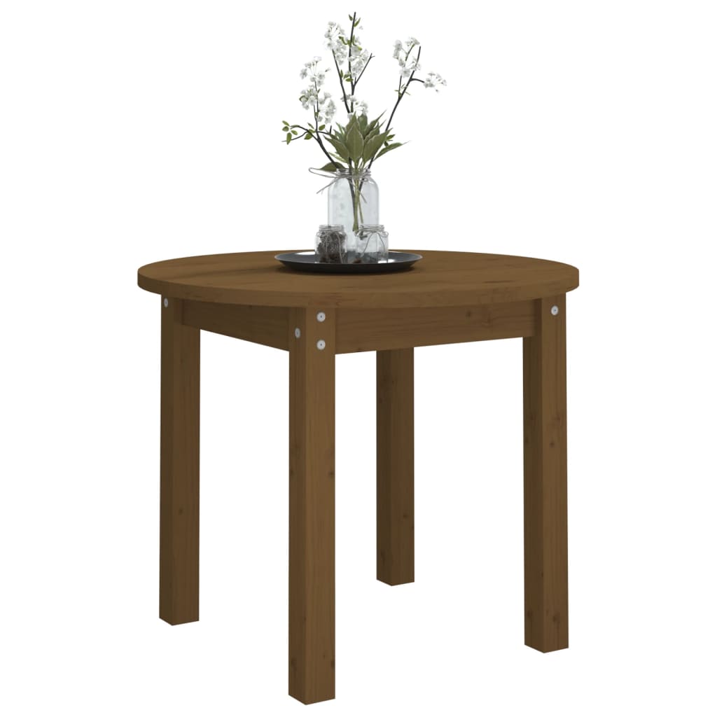 Table basse Marron miel Ø 55x45 cm Bois massif de pin - XIOS