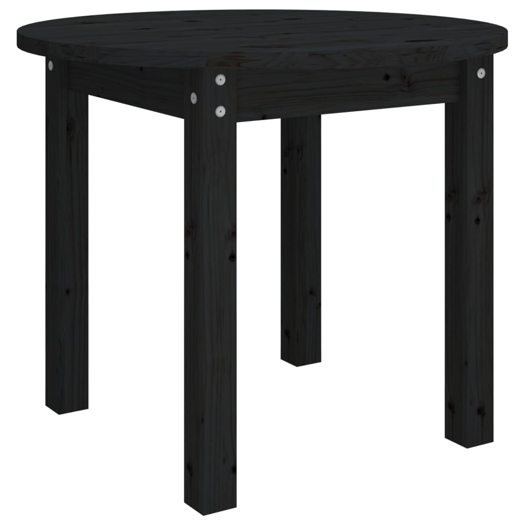 Table basse Noir Ø 55x45 cm Bois massif de pin - XIOS