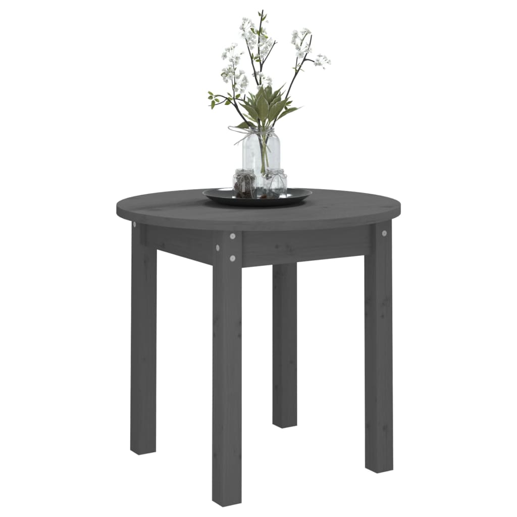 Table basse Gris Ø 45x40 cm Bois massif de pin - XIOS
