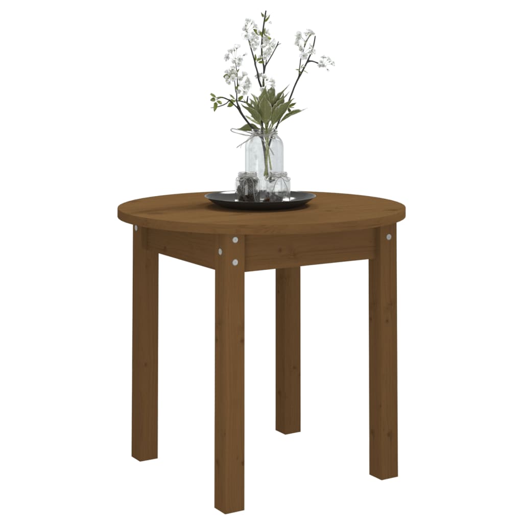 Table basse Marron miel Ø 45x40 cm Bois massif de pin - XIOS