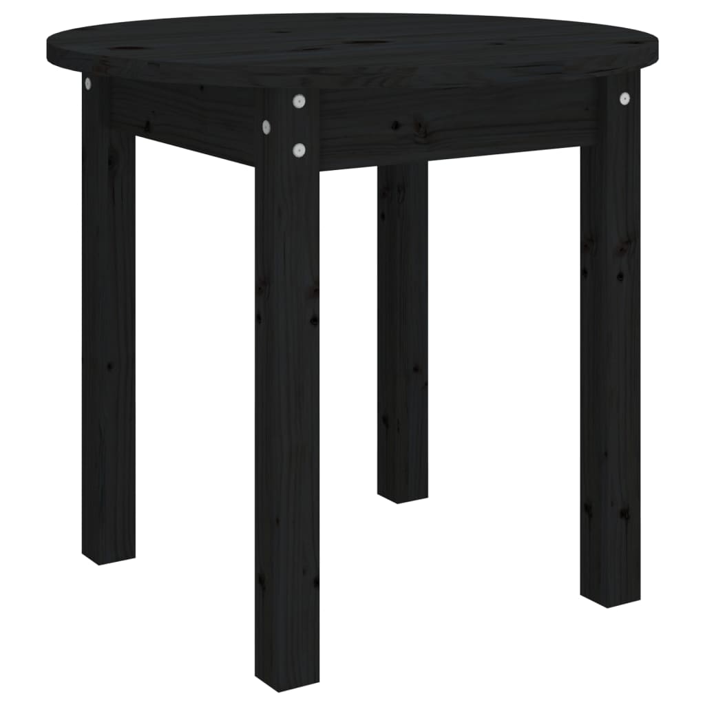 Table basse Noir Ø 45x40 cm Bois massif de pin - XIOS