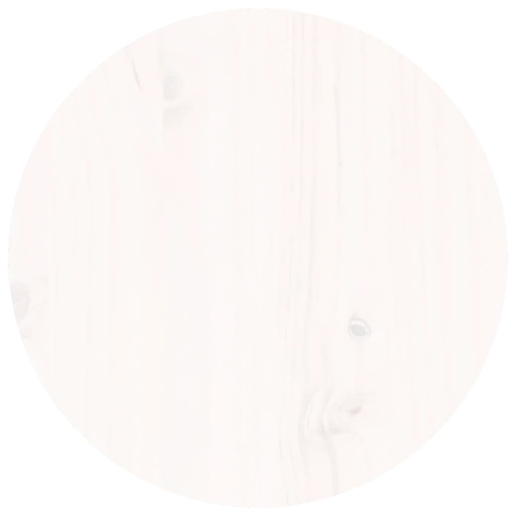 Table basse Blanc Ø 35x35 cm Bois massif de pin - XIOS