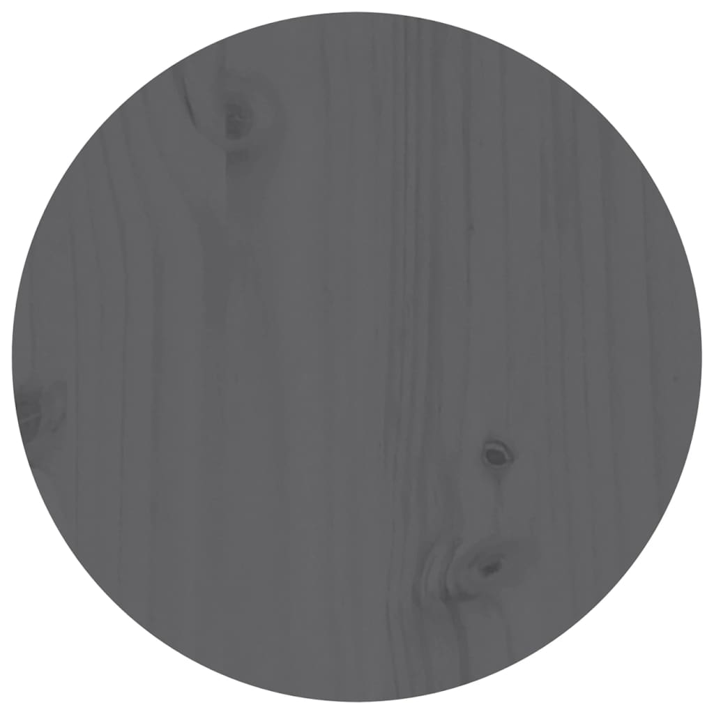Table basse Gris Ø 35x35 cm Bois massif de pin - XIOS