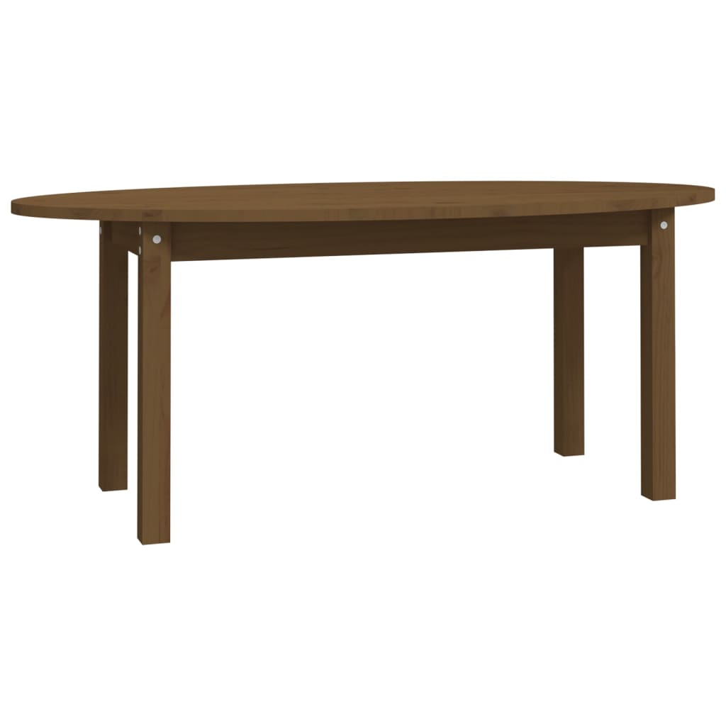 Table basse Marron miel 110x55x45 cm Bois massif de pin - XIOS
