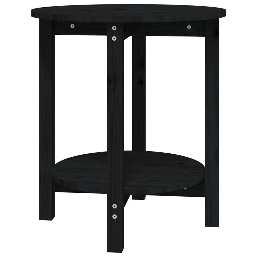 Table basse Noir Ø 55x60 cm Bois massif de pin - XIOS