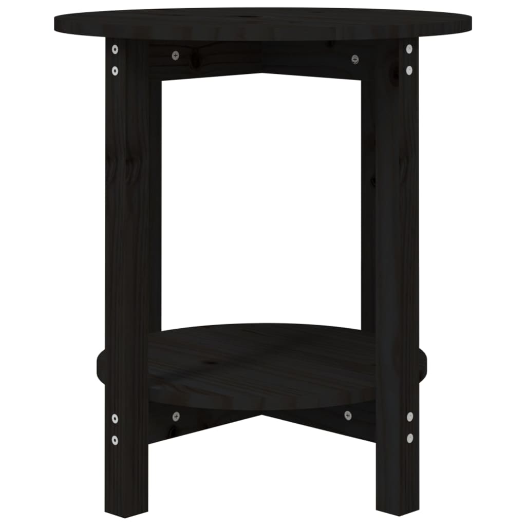 Table basse Noir Ø 55x60 cm Bois massif de pin - XIOS