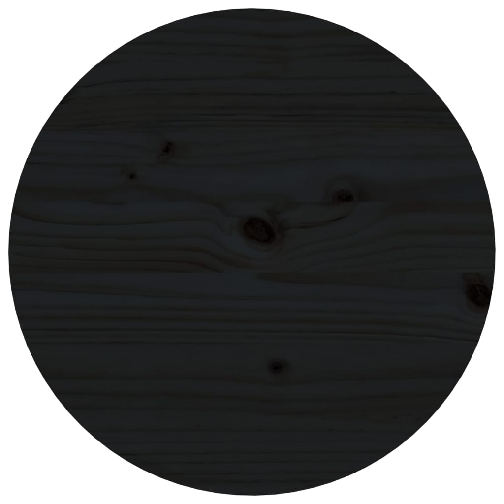 Table basse Noir Ø 55x60 cm Bois massif de pin - XIOS