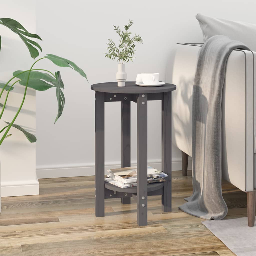 Table basse Gris Ø 40x60 cm Bois massif de pin - XIOS