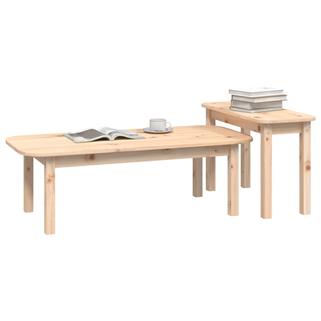 Ensemble de tables basses 2 pcs Bois massif de pin - XIOS