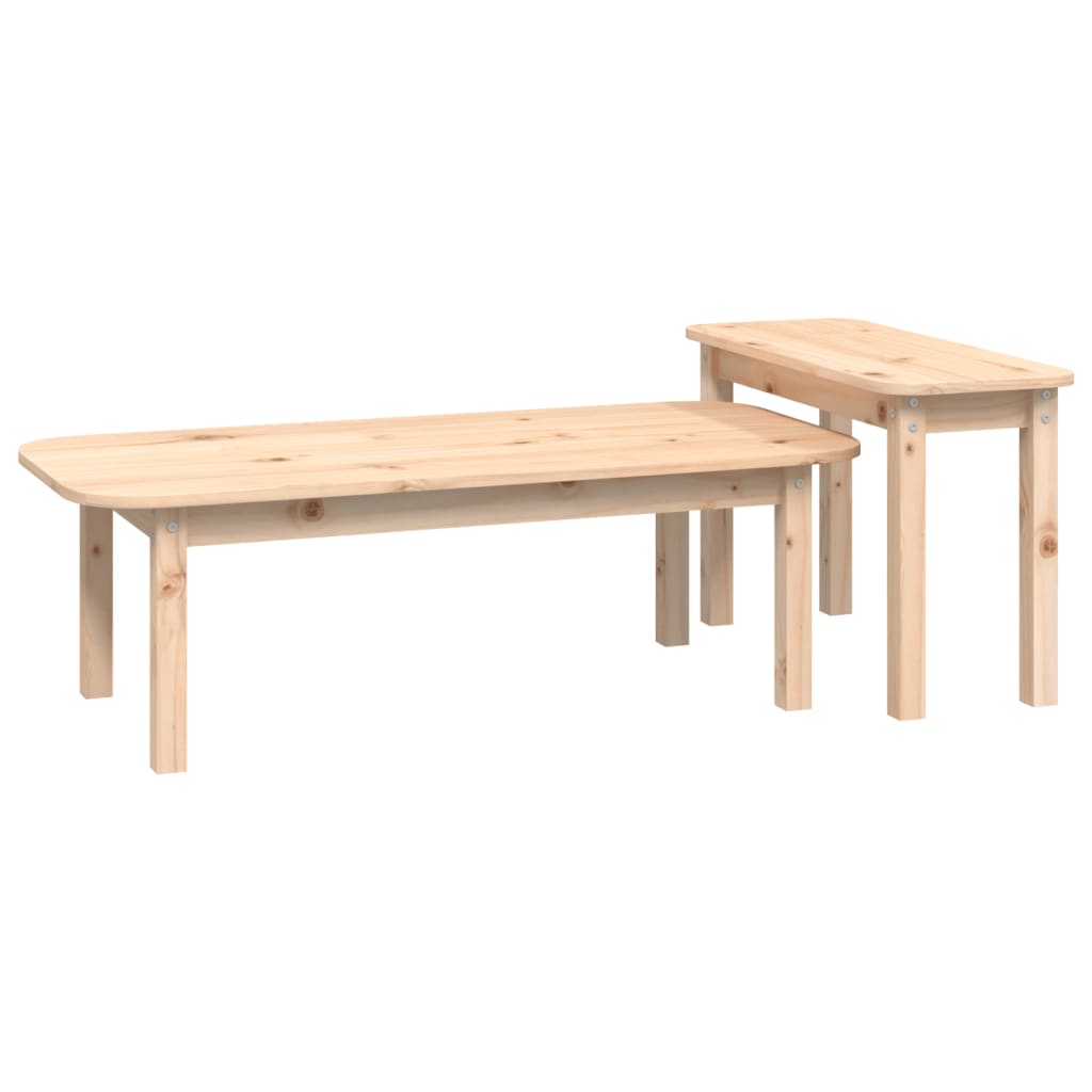 Ensemble de tables basses 2 pcs Bois massif de pin - XIOS