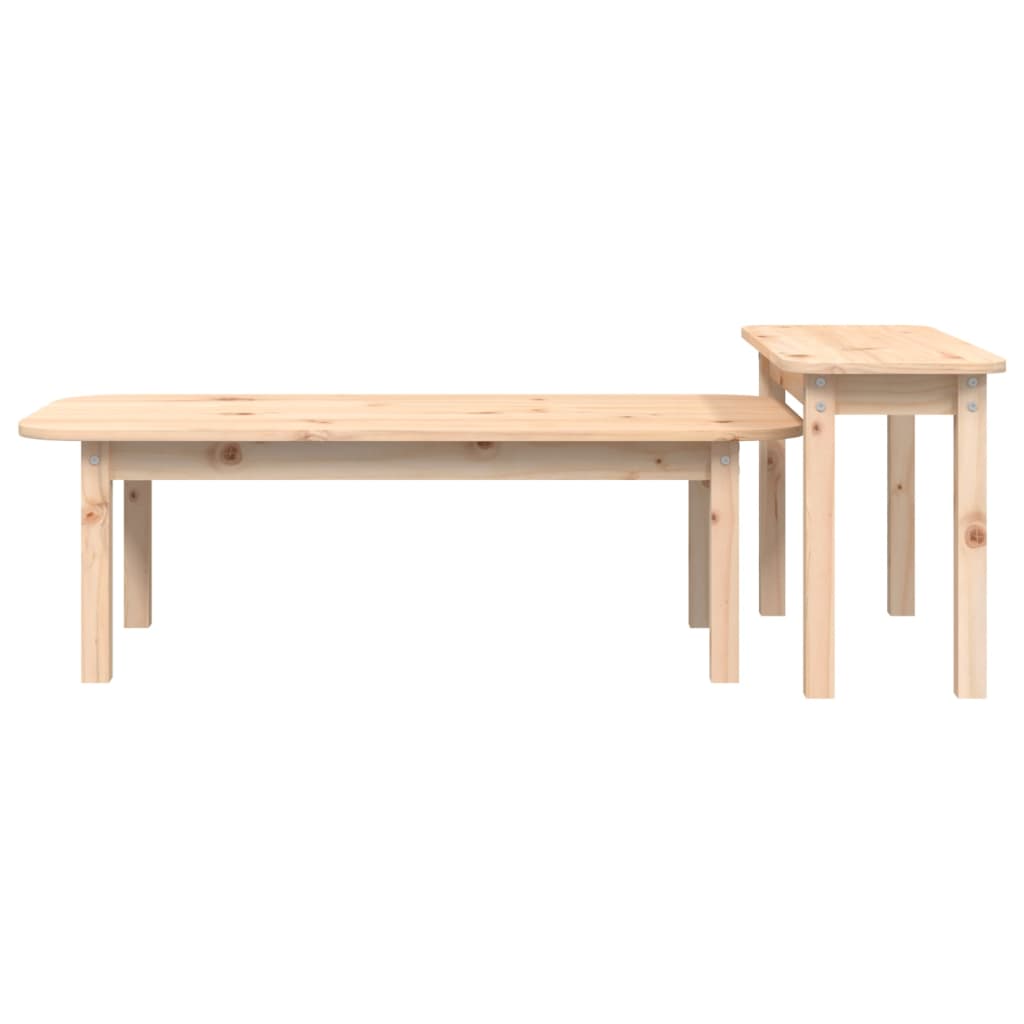 Ensemble de tables basses 2 pcs Bois massif de pin - XIOS