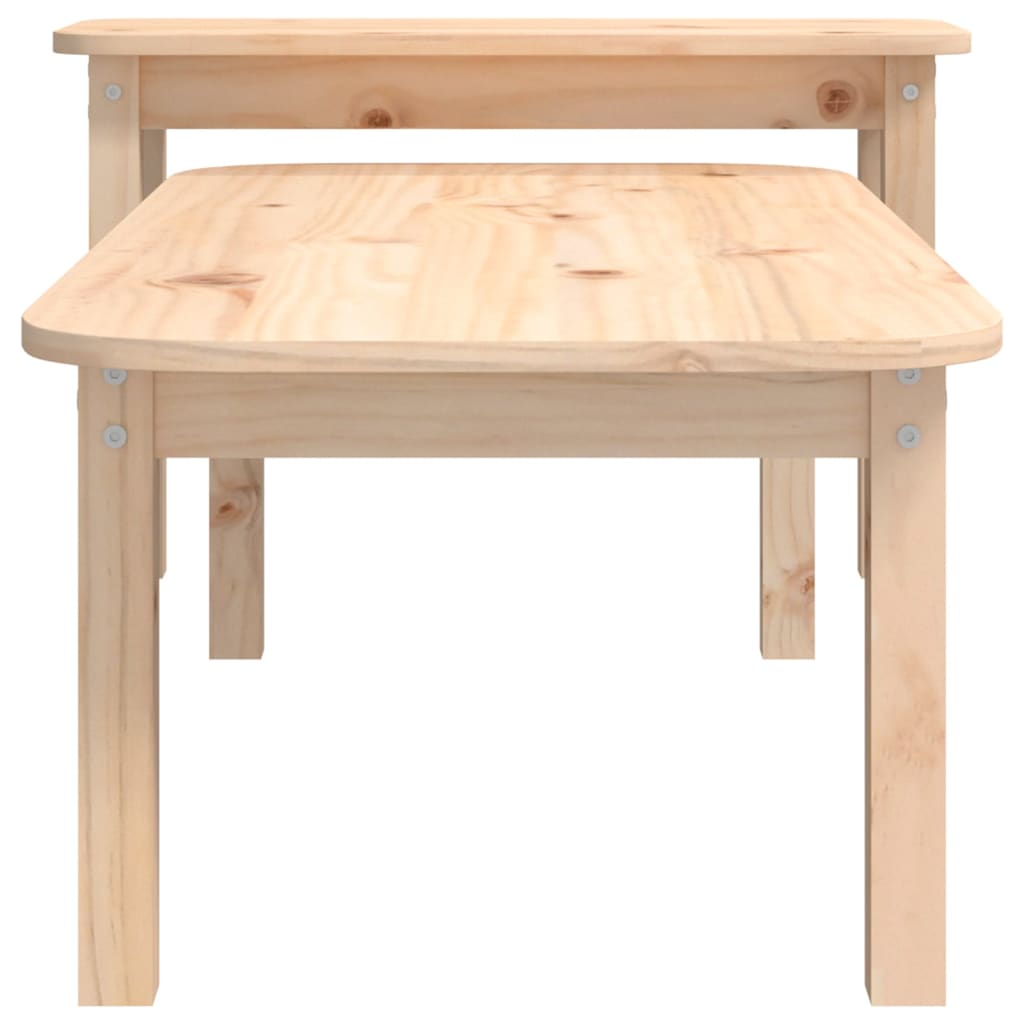 Ensemble de tables basses 2 pcs Bois massif de pin - XIOS