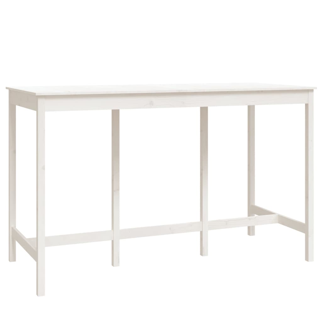 Ensemble de bar 9 pcs Blanc Bois de pin massif - XIOS