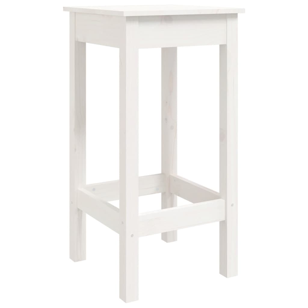 Ensemble de bar 3 pcs Blanc Bois de pin massif - XIOS