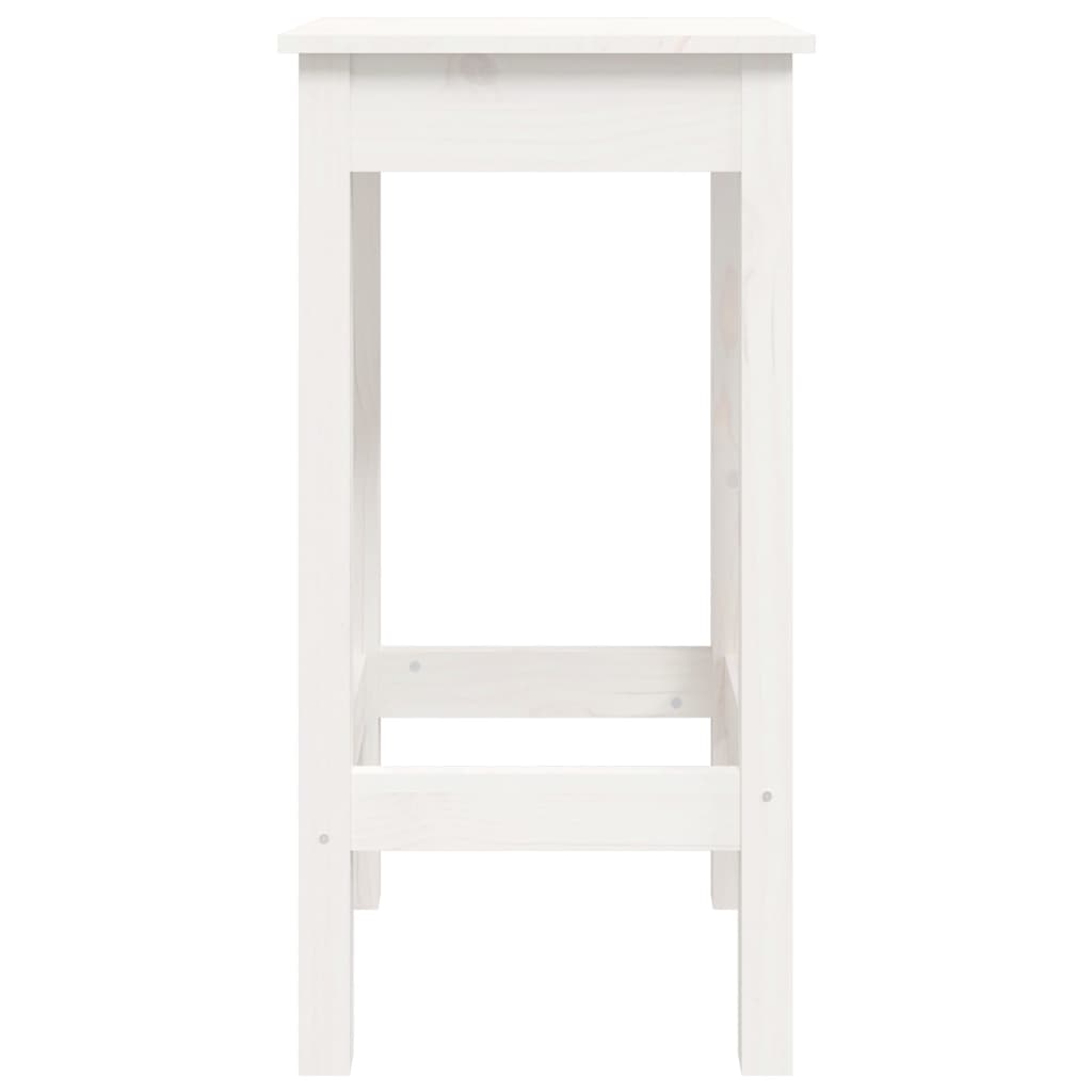 Ensemble de bar 3 pcs Blanc Bois de pin massif - XIOS