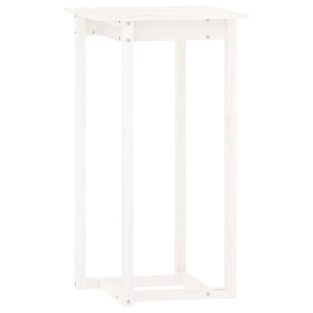 Ensemble de bar 3 pcs Blanc Bois de pin massif - XIOS