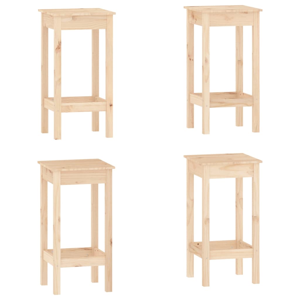 Ensemble de bar 5 pcs Bois de pin massif - XIOS