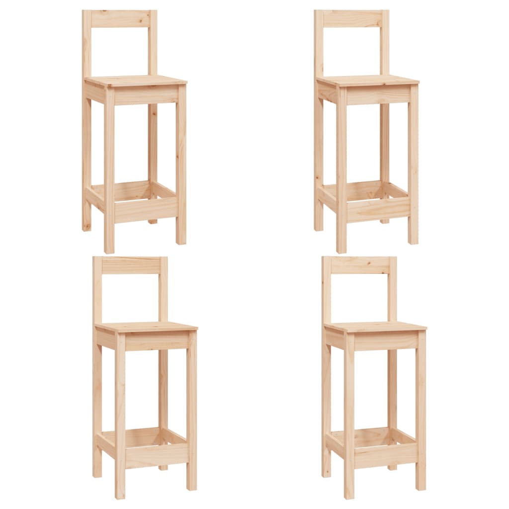 Ensemble de bar 5 pcs Bois de pin massif