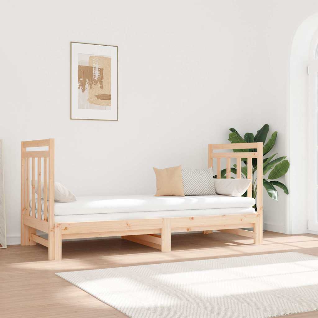 Lit coulissant sans matelas 2x(90x190) cm