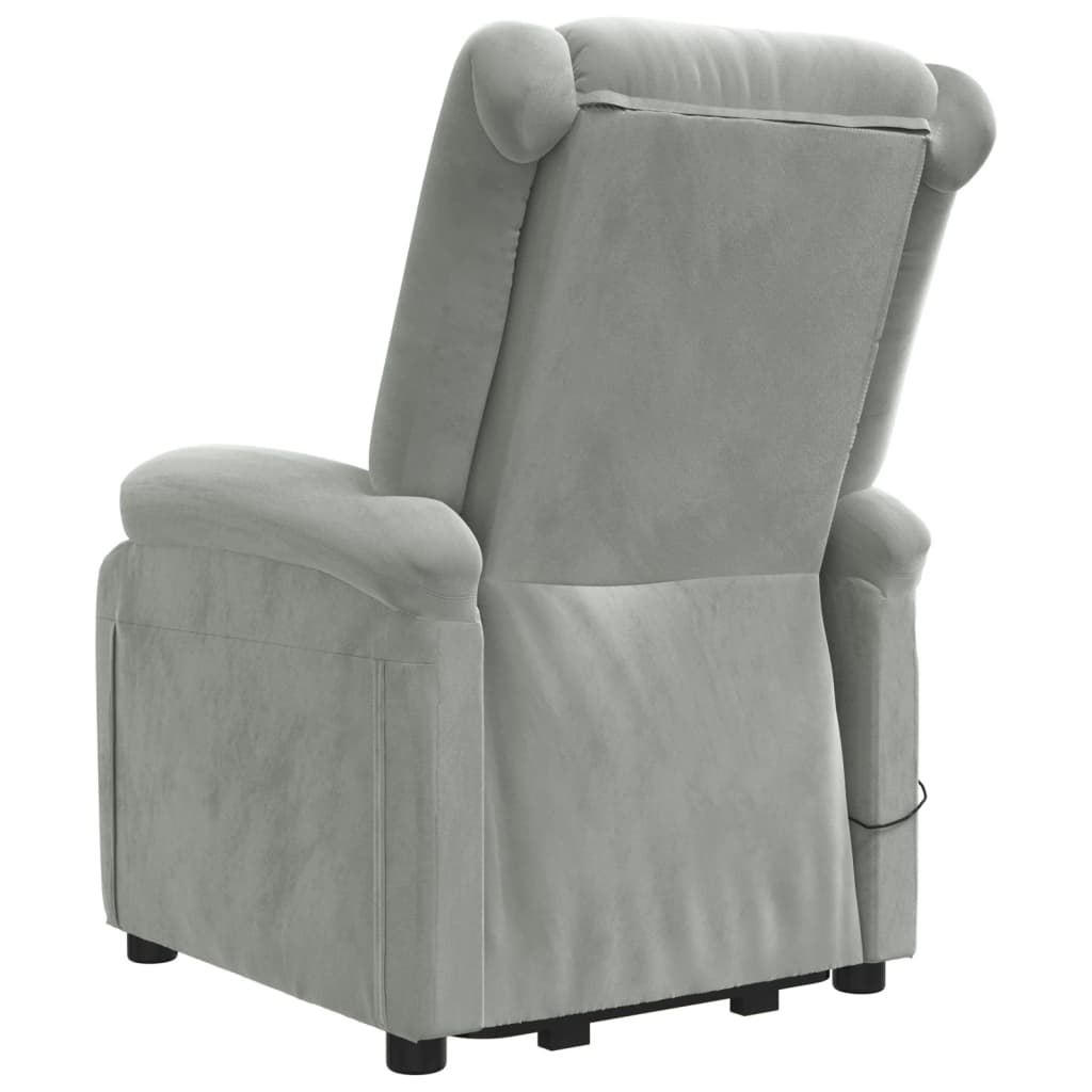 Fauteuil de massage Gris clair Velours - XIOS