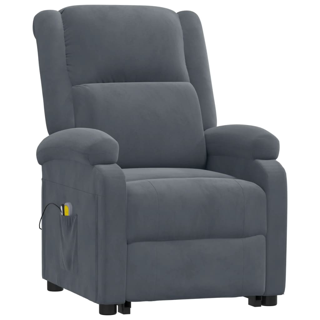 Fauteuil de massage Gris foncé Velours - XIOS