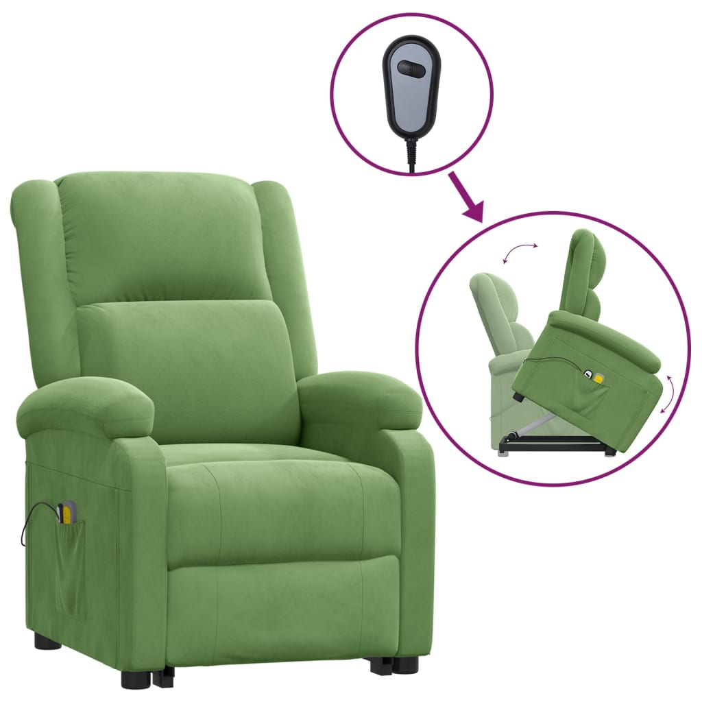 Fauteuil de massage Vert clair Velours - XIOS