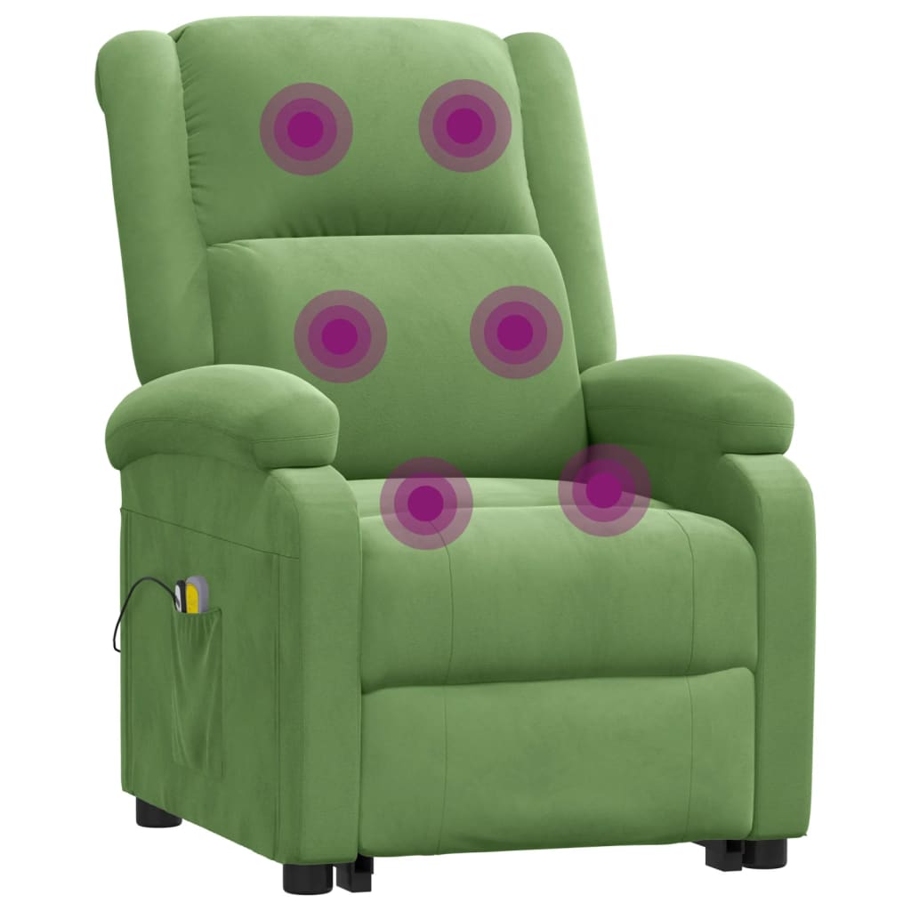 Fauteuil de massage Vert clair Velours - XIOS