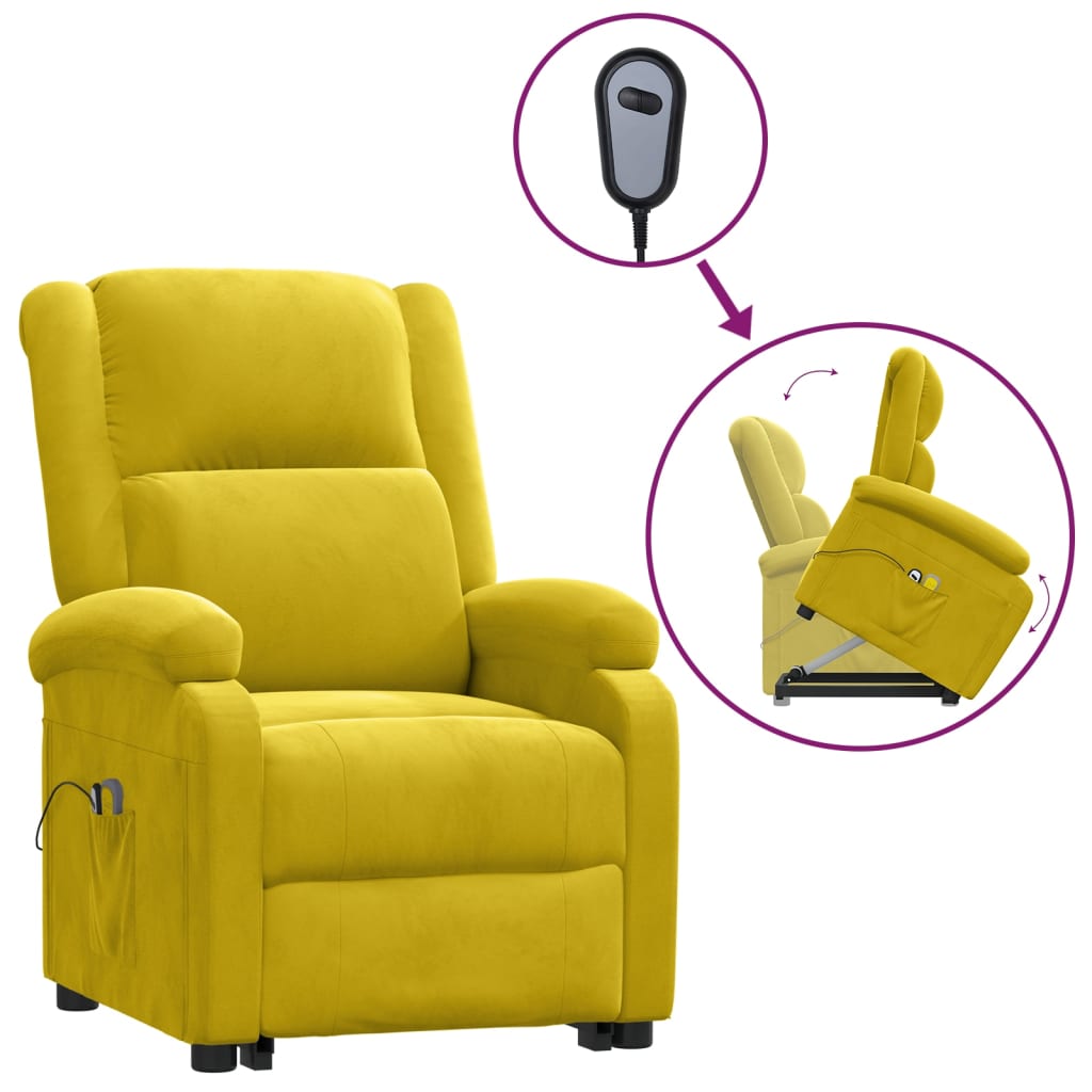 Fauteuil de massage Jaune Velours - XIOS