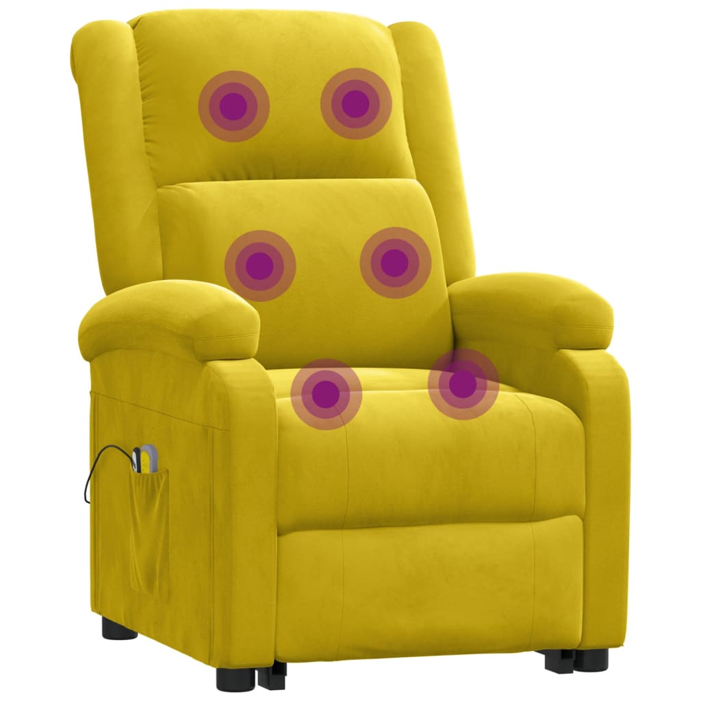 Fauteuil de massage Jaune Velours - XIOS