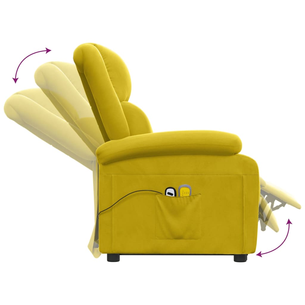 Fauteuil de massage Jaune Velours - XIOS