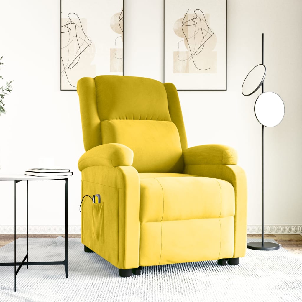 Fauteuil de massage Jaune Velours - XIOS