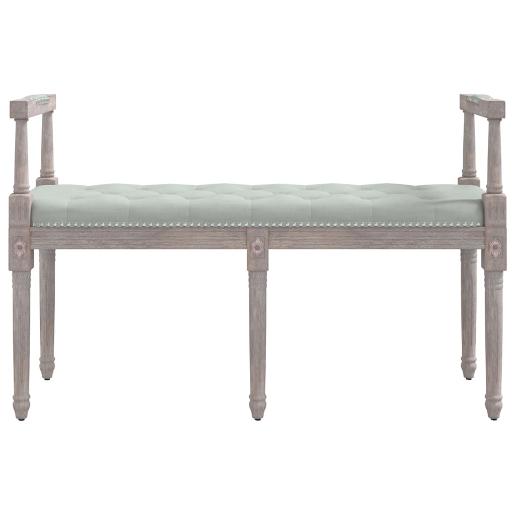 Banc Gris clair 110x40x70 cm Velours - XIOS