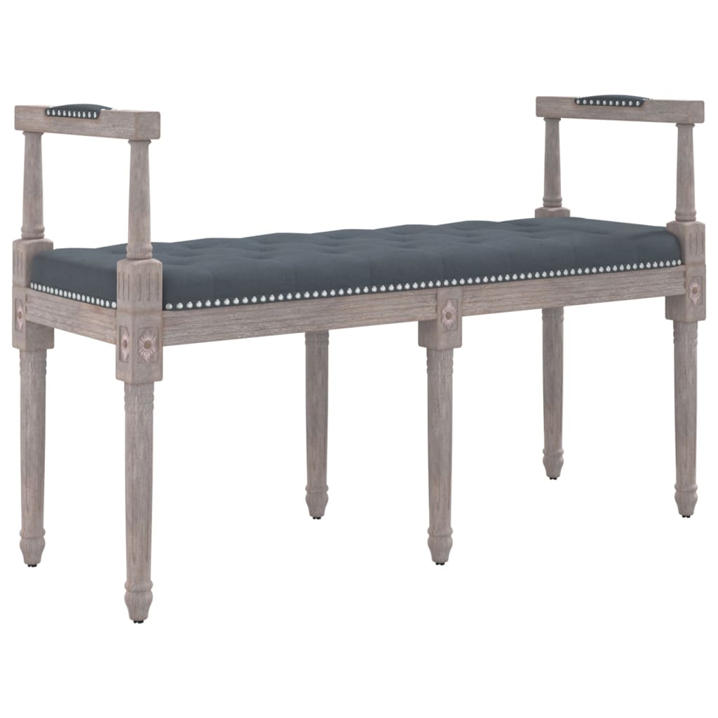 Banc Gris foncé 110x40x70 cm Velours - XIOS