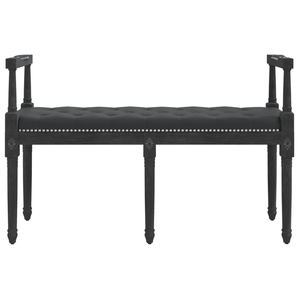 Banc Noir 110x40x70 cm Velours - XIOS