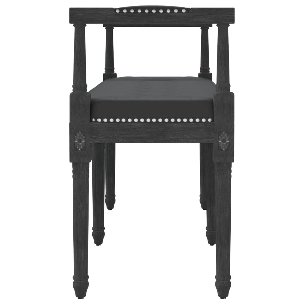 Banc Noir 110x40x70 cm Velours - XIOS