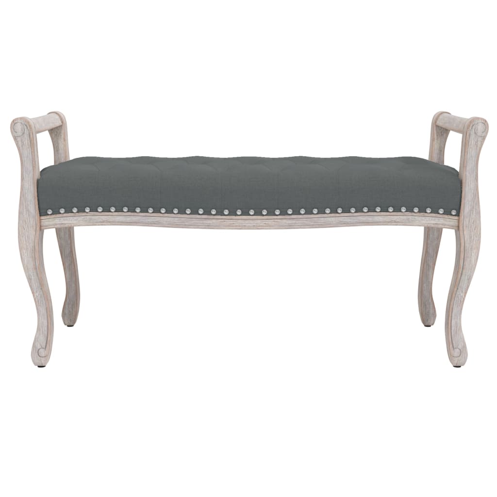 Banc Gris foncé 110x45x60 cm Tissu - XIOS