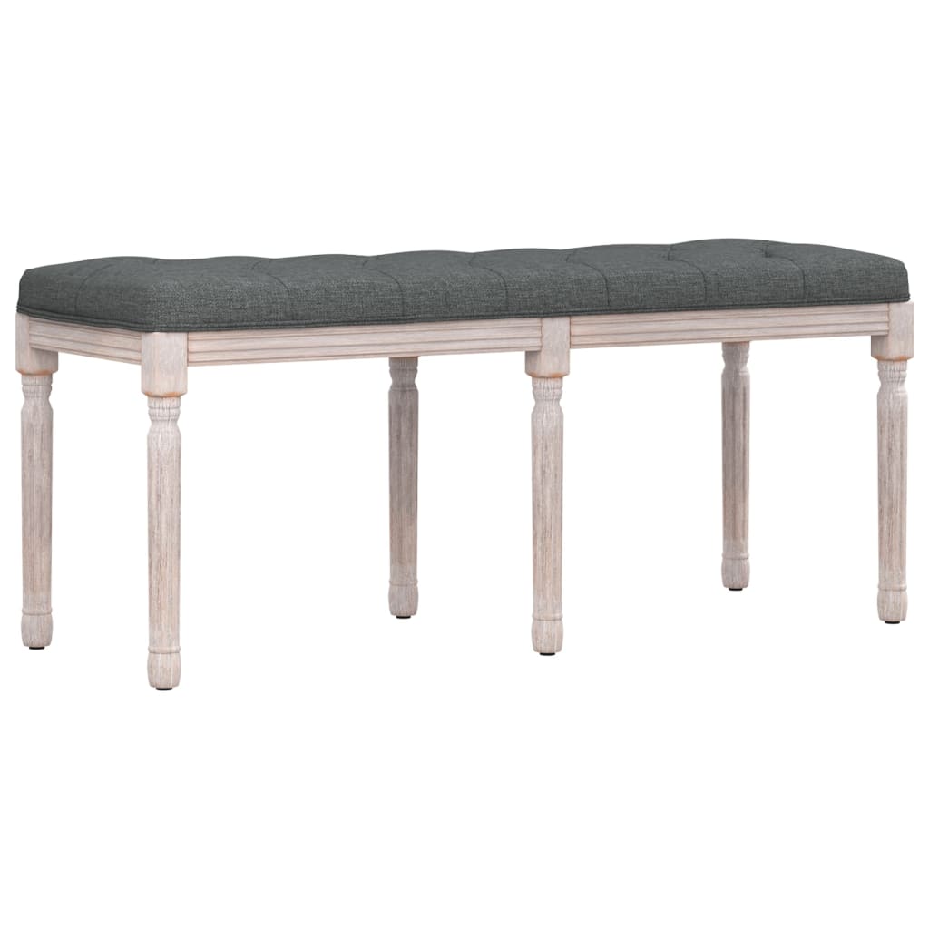 Banc Gris foncé 110x40x49 cm Tissu - XIOS