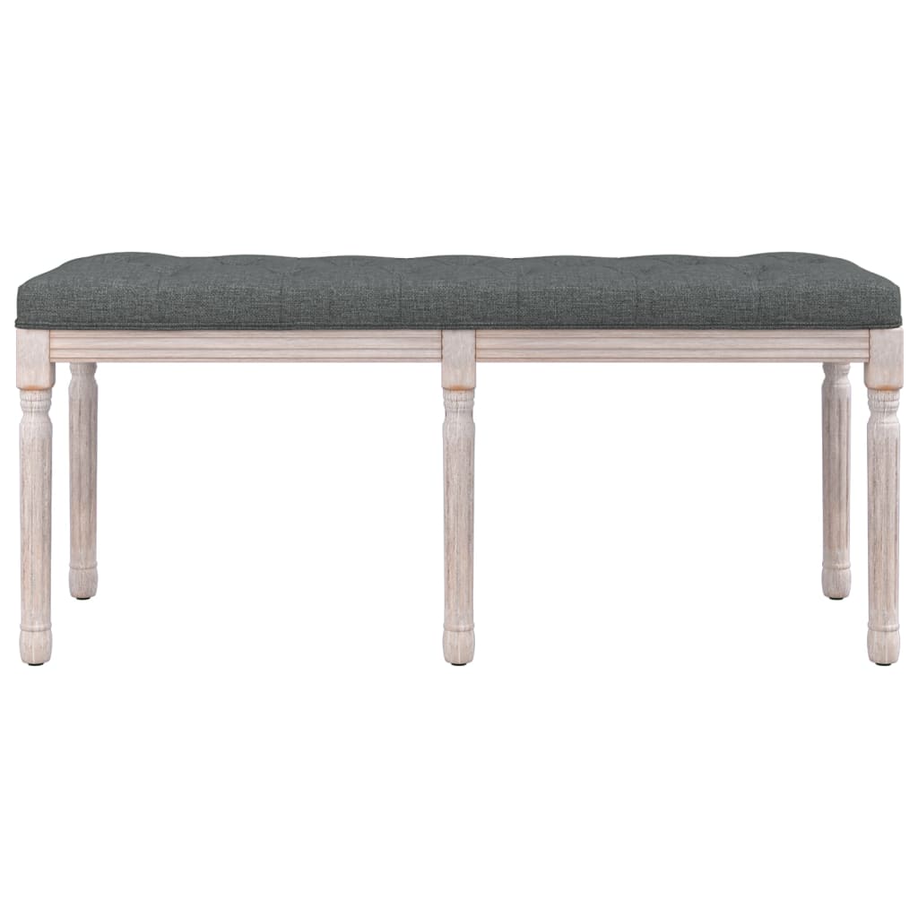 Banc Gris foncé 110x40x49 cm Tissu - XIOS