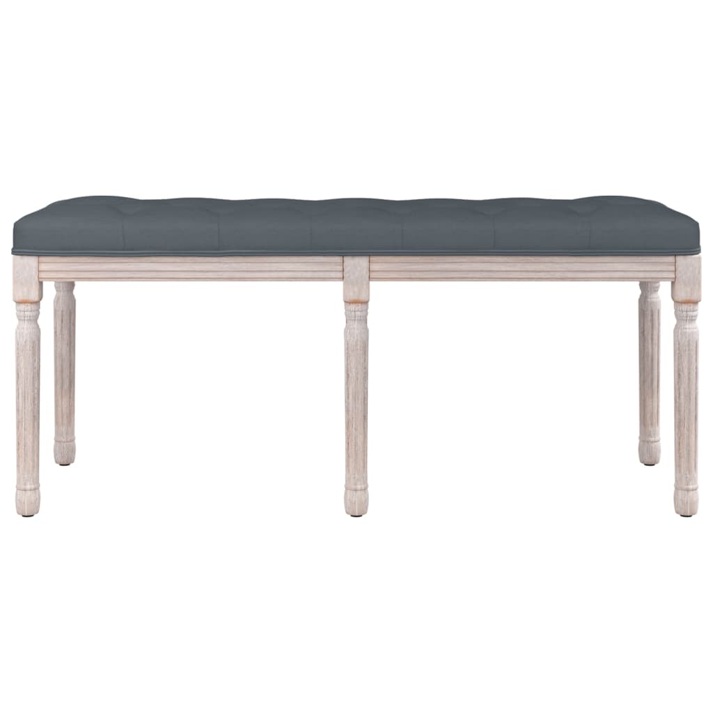 Banc Gris foncé 110x40x49 cm Velours - XIOS