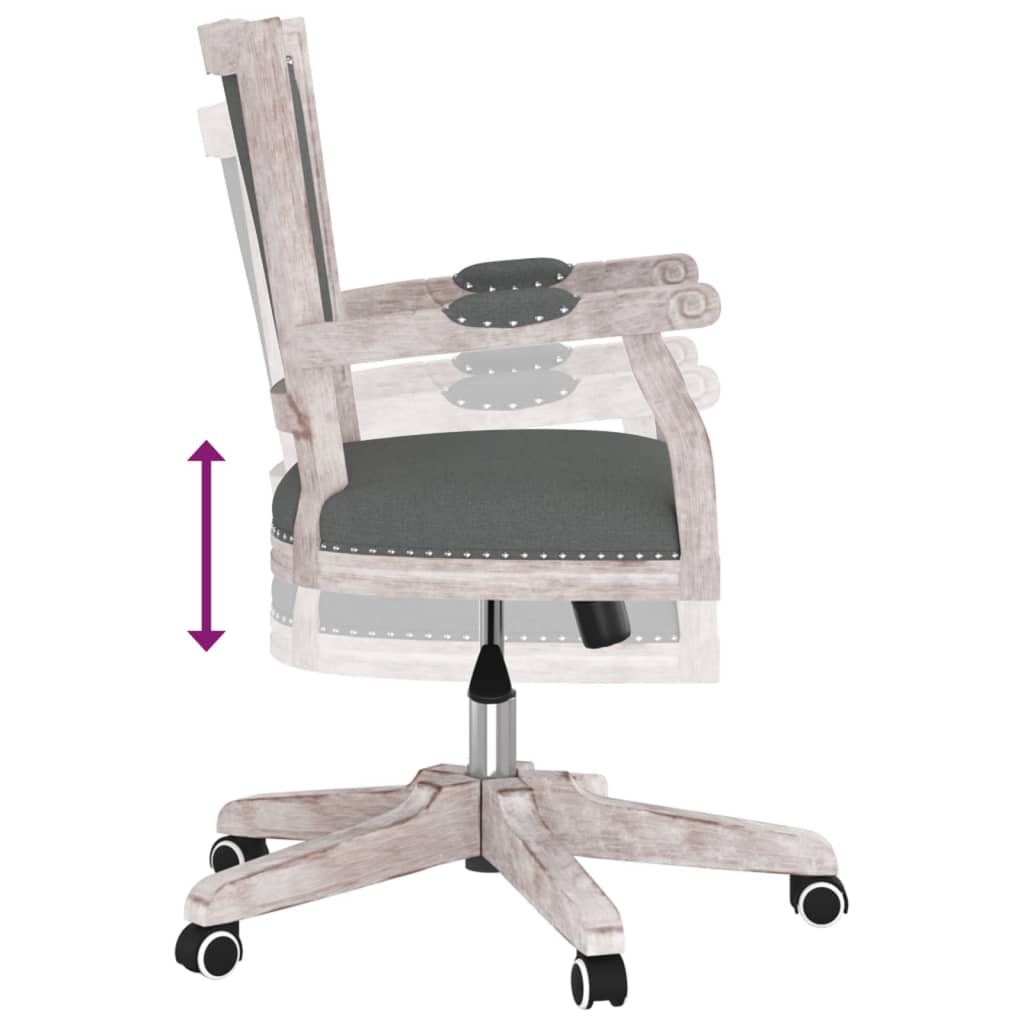 Chaise pivotante de bureau Gris foncé Tissu - XIOS