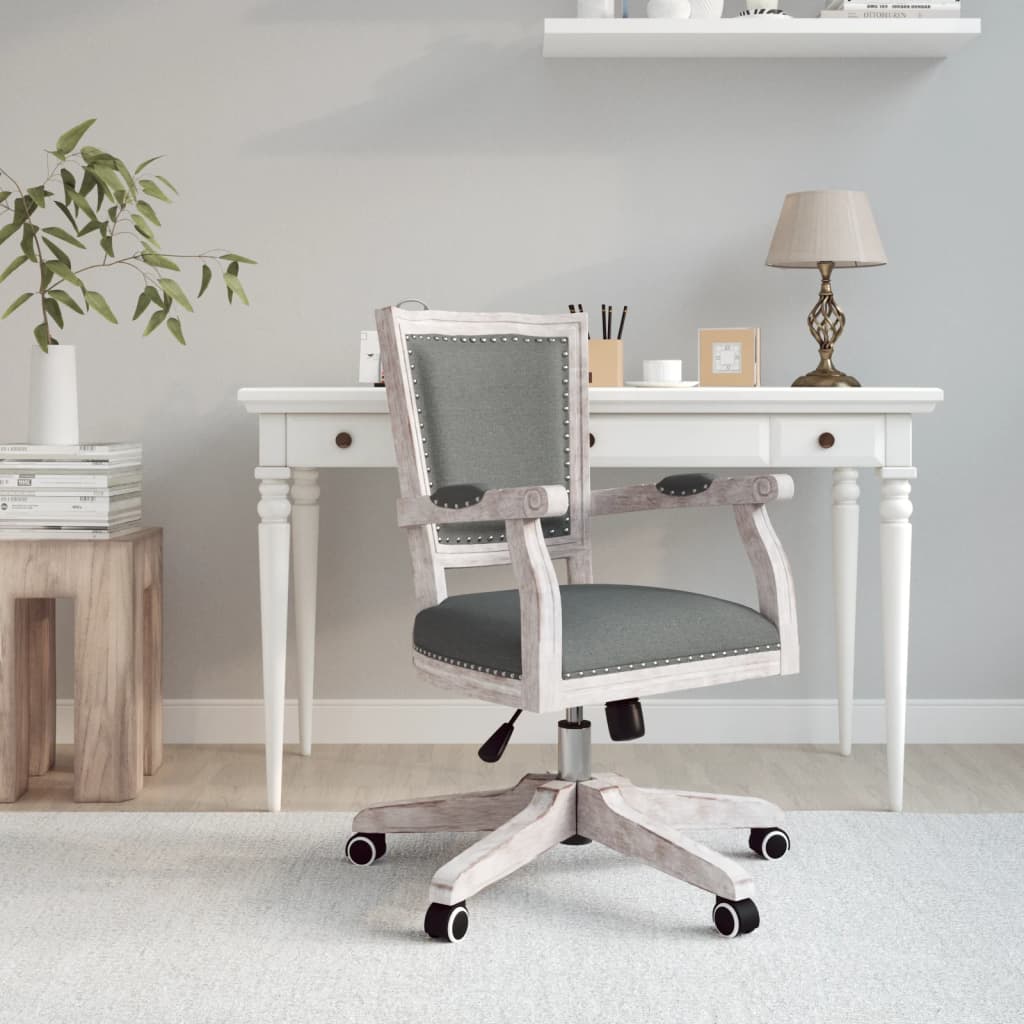 Chaise pivotante de bureau Gris foncé Tissu - XIOS