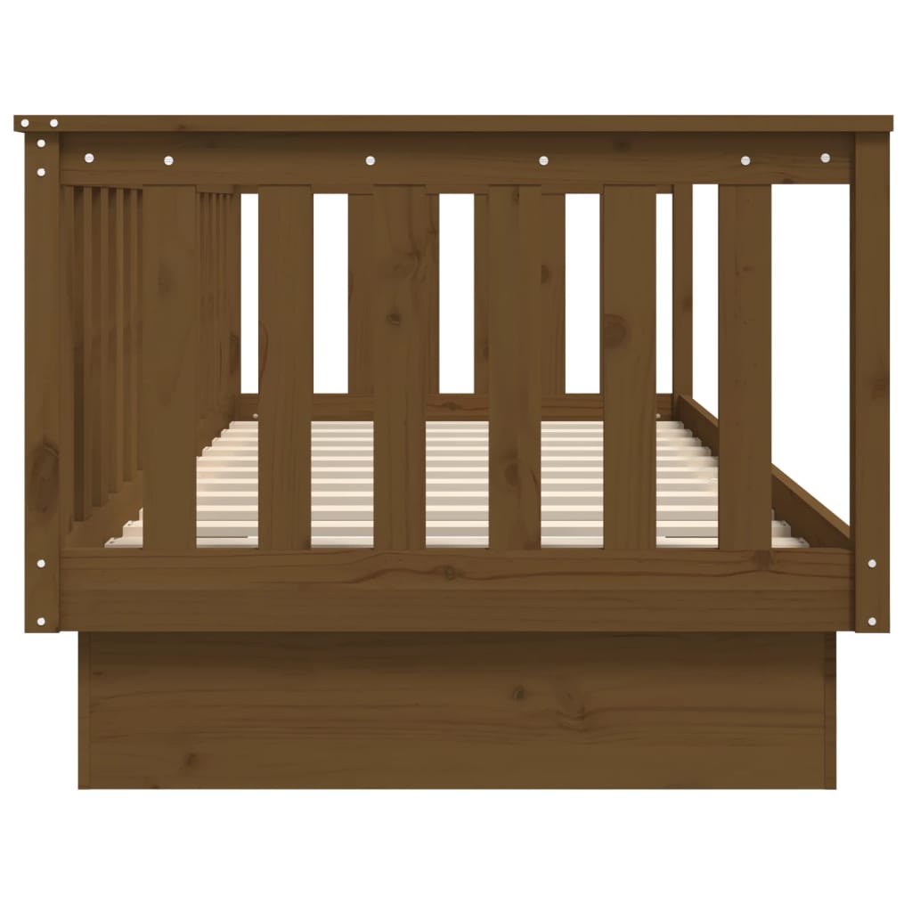 Lit de jour sans matelas marron miel 80x200 cm bois pin massif - XIOS