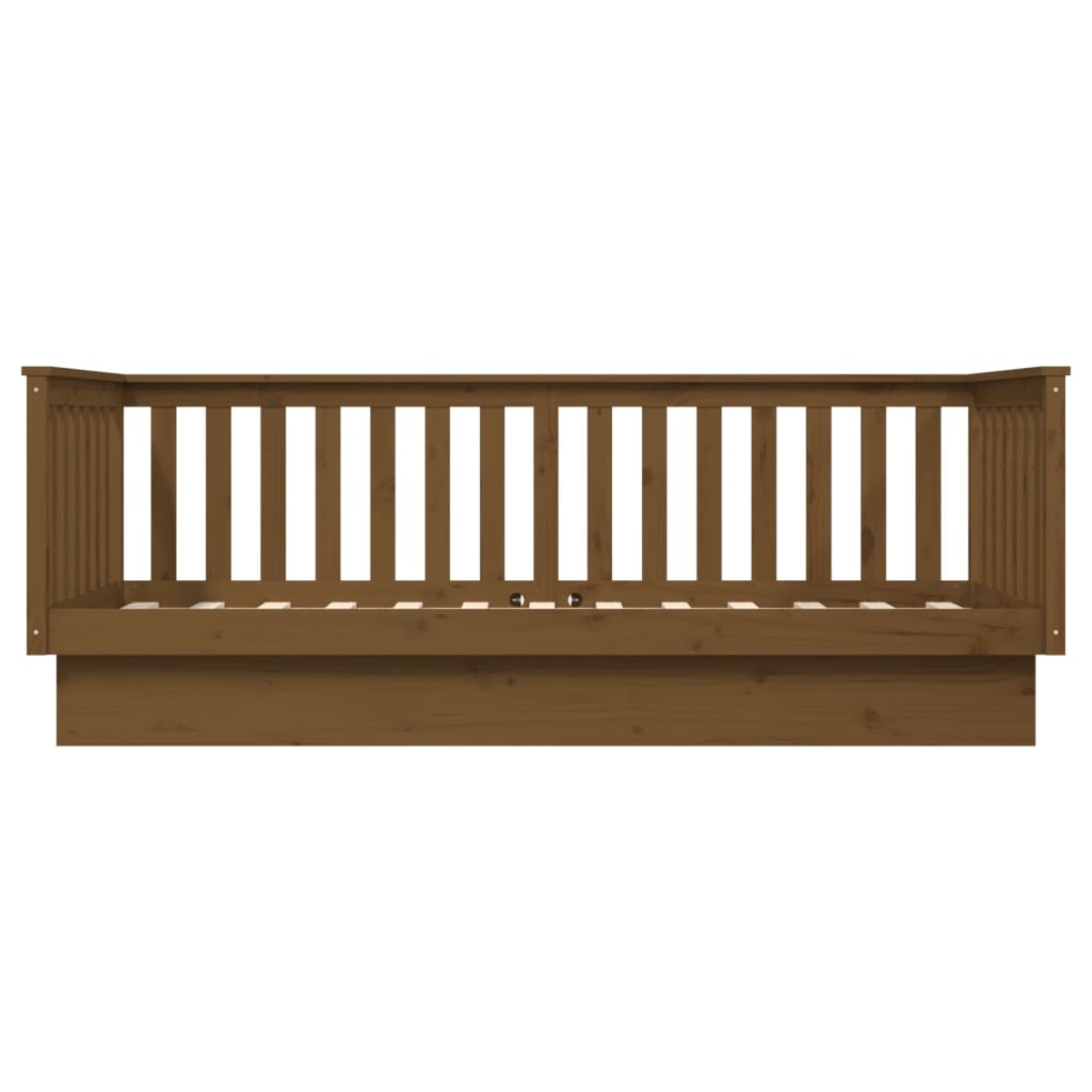 Lit de jour sans matelas marron miel 100x200 cm bois pin massif - XIOS