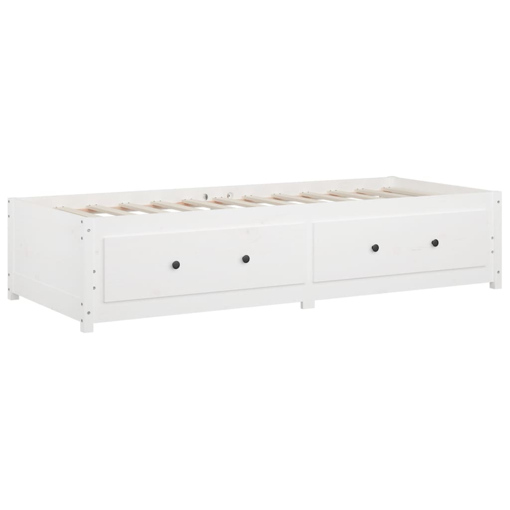 Lit de jour sans matelas blanc 80x200 cm bois de pin massif - XIOS